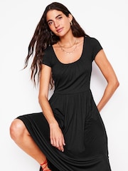 Boden Black Samantha Scoop Jersey Dress - Image 1 of 4