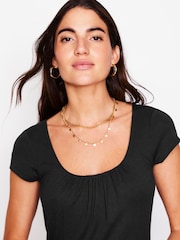 Boden Black Samantha Scoop Jersey Dress - Image 2 of 4