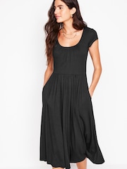 Boden Black Samantha Scoop Jersey Dress - Image 3 of 4