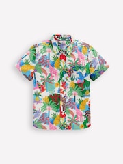 Boden Multi Jungle Cotton Linen Shirt - Image 2 of 4
