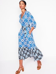 Boden Blue Tie Wrap Tier Maxi Dress - Image 4 of 5