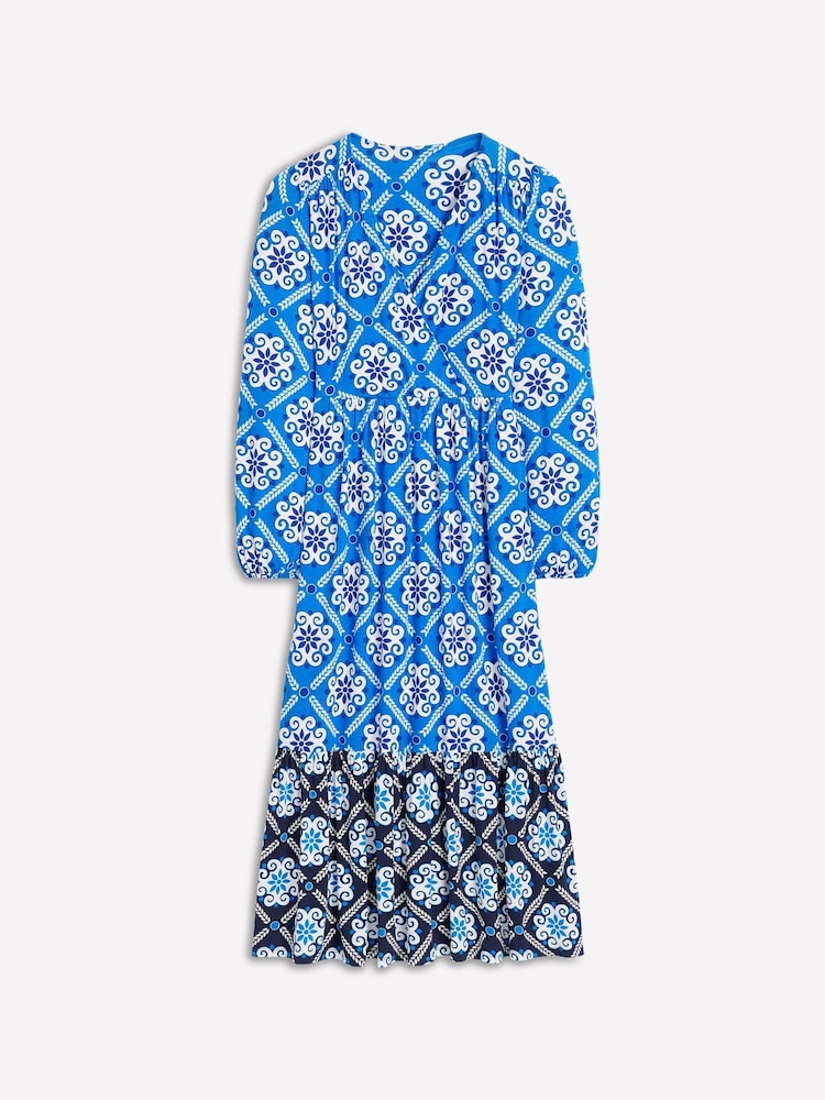 Boden Blue Tie Wrap Tier Maxi Dress - Image 5 of 5