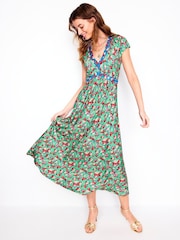Boden Grey Bias Cut Jersey Midi Dress - Image 1 of 5