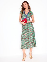 Boden Grey Bias Cut Jersey Midi Dress - Image 2 of 5