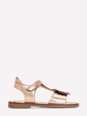 Boden Gold Flower Fun Leather Sandals - Image 1 of 3