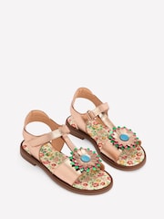 Boden Gold Flower Fun Leather Sandals - Image 3 of 3