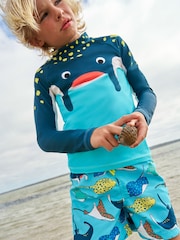 Boden Blue Swim Shorts - Image 1 of 4