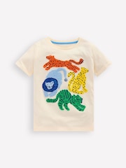 Boden Cream Bouclé 100% Cotton T-Shirt - Image 2 of 4