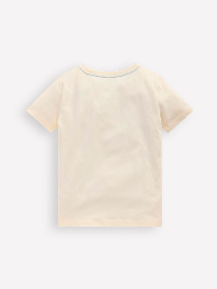 Boden Cream Bouclé 100% Cotton T-Shirt - Image 3 of 4