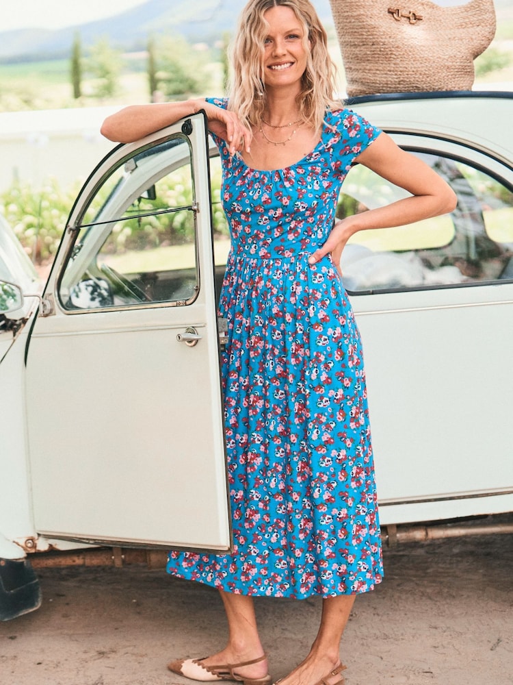 Boden Blue Samantha Scoop Jersey Dress - Image 1 of 6