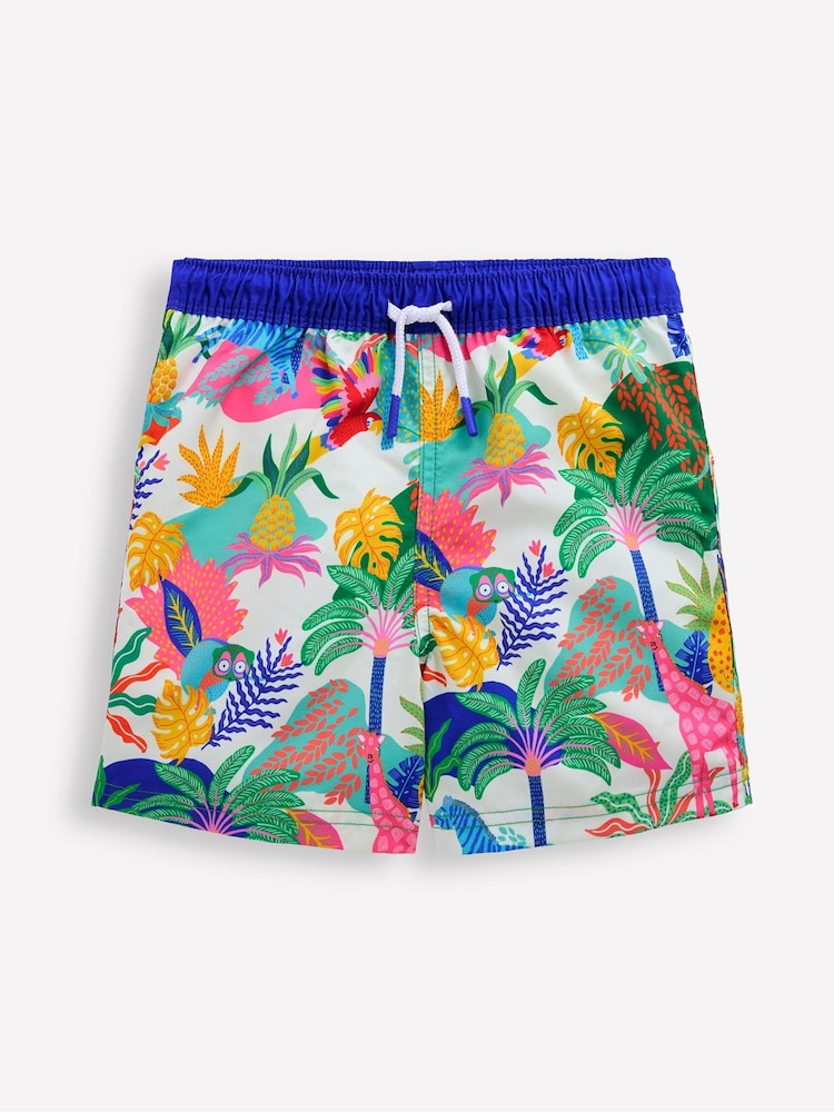 Boden Cream Swim Shorts - Image 1 of 3 Boden Cream Swim Shorts - Image 1 of 3