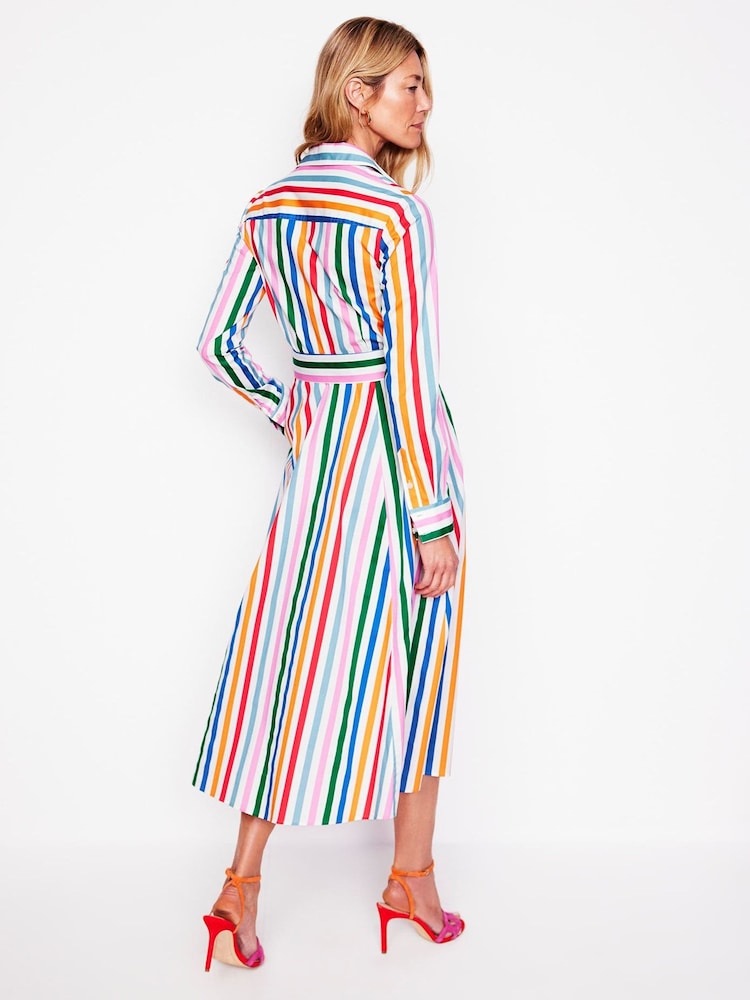 Buy Boden Pink Amy 100% Cotton Midi Shirt Dress from Next Luxembourg
