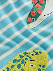 Boden Blue Appliqué 100% Cotton T-Shirt - Image 3 of 3