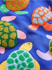 Boden Blue Turtle Bouclé 100% Cotton T-Shirt - Image 4 of 4