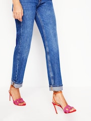 Boden Pink Circle Detail Heeled Sandals - Image 1 of 6