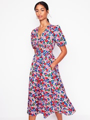 Boden Blue Lillian 100% Cotton Midi Dress - Image 5 of 6