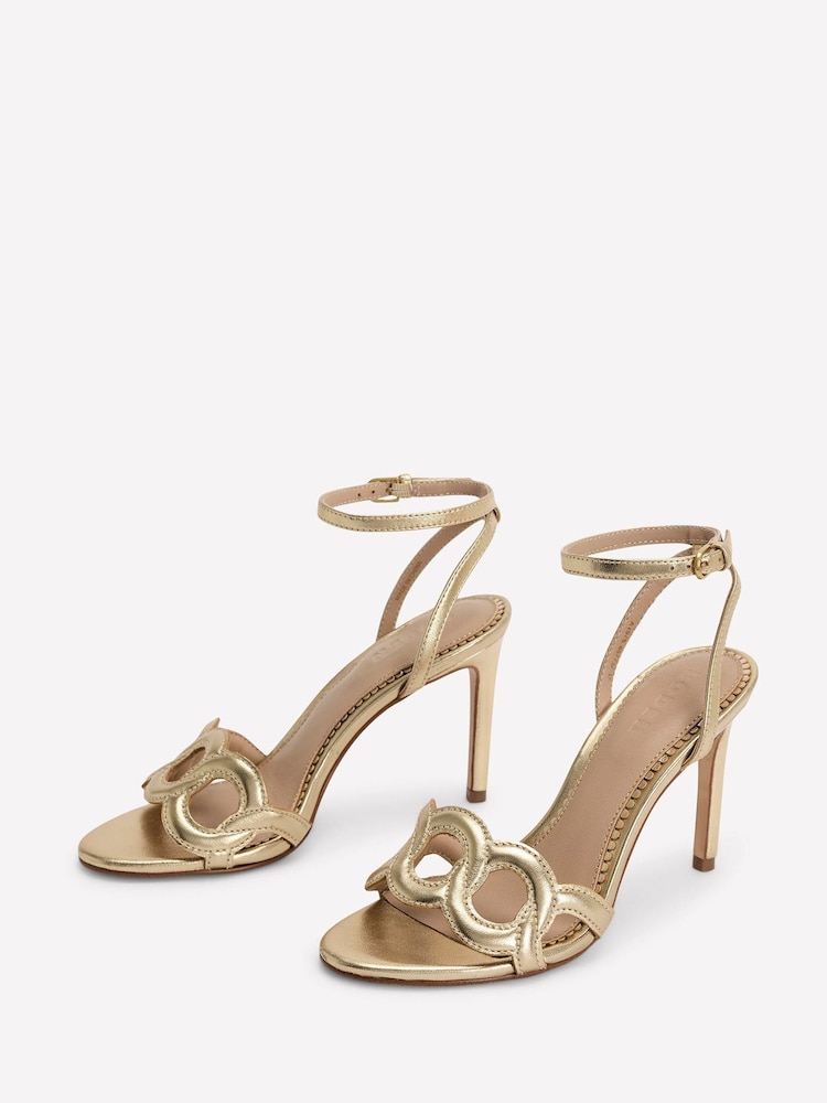 Dorado - Boden Circle Detail Heeled Sandals - Imagen 2 de 4 Dorado - Boden Circle Detail Heeled Sandals - Imagen 2 de 4