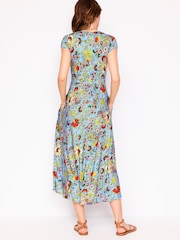 Boden Yellow Bias Cut Jersey Midi Dress - Image 2 of 5