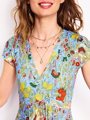 Boden Yellow Bias Cut Jersey Midi Dress - Image 4 of 5