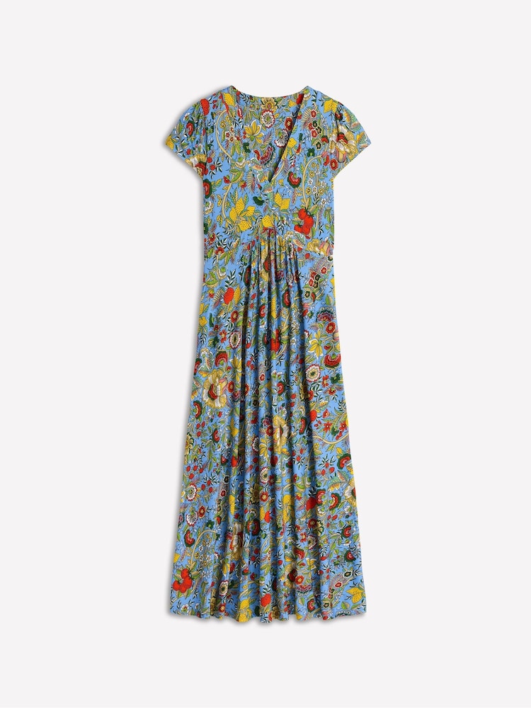 Boden Yellow Bias Cut Jersey Midi Dress - Image 5 of 5