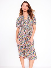 Boden Multi Sofia Trim Jersey Midi Dress - Image 2 of 6