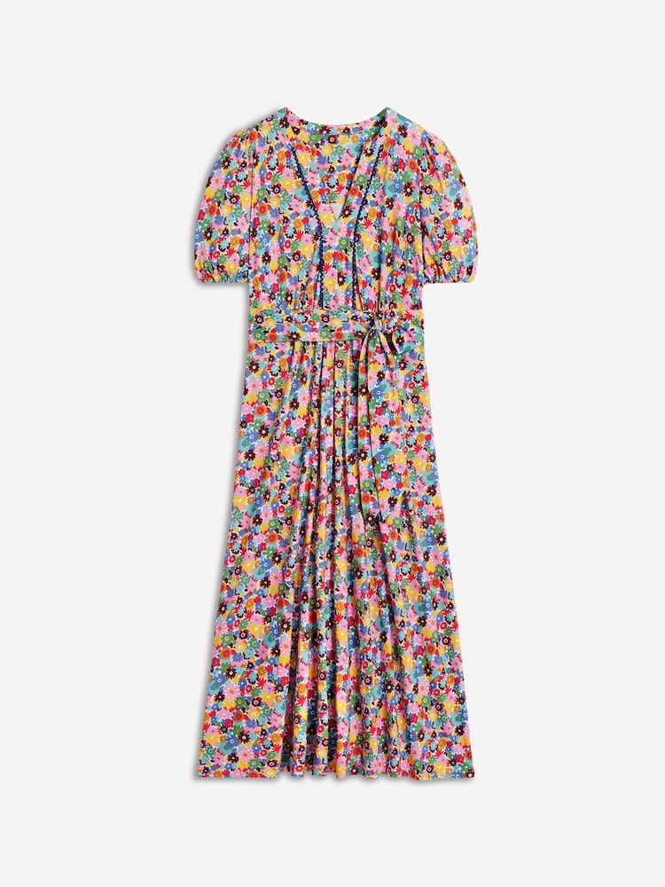 Boden Multi Sofia Trim Jersey Midi Dress - Image 6 of 6 Boden Multi Sofia Trim Jersey Midi Dress - Image 6 of 6