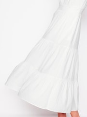 Boden White Anna Double Cloth 100% Cotton Midi Dress - Image 3 of 7
