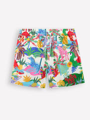 Boden Cream Jungle Shorts - Image 2 of 3