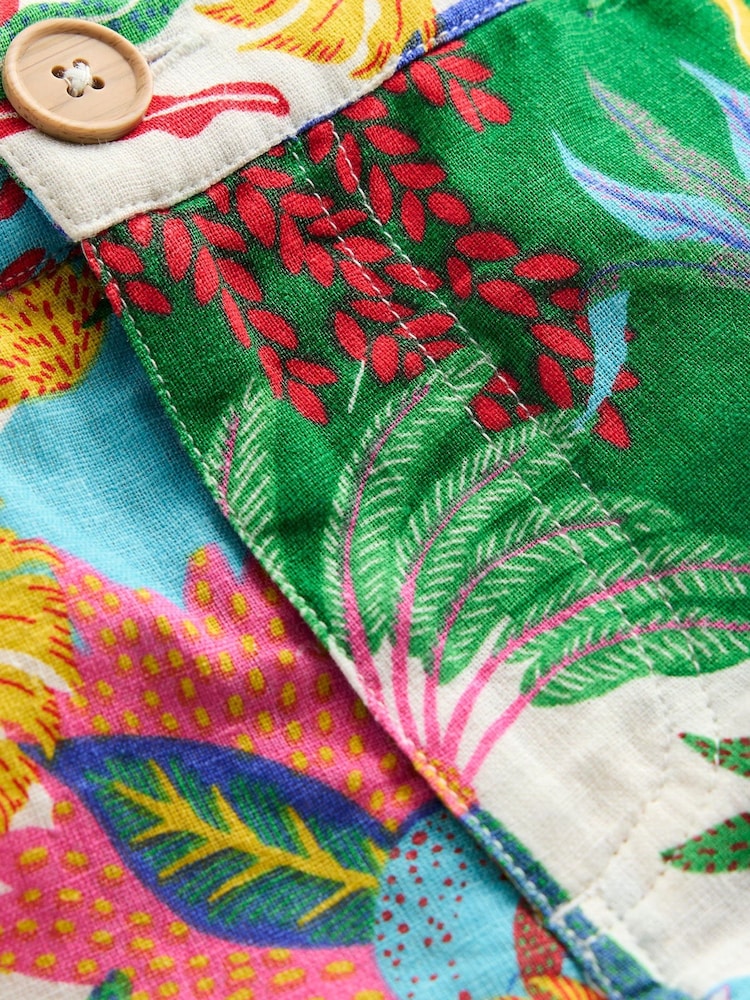 Boden Cream Jungle Shorts - Image 3 of 3