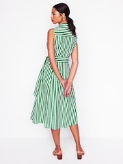 Boden Green Amy Sleeveless 100% Cotton Shirt Dress - Image 2 of 5