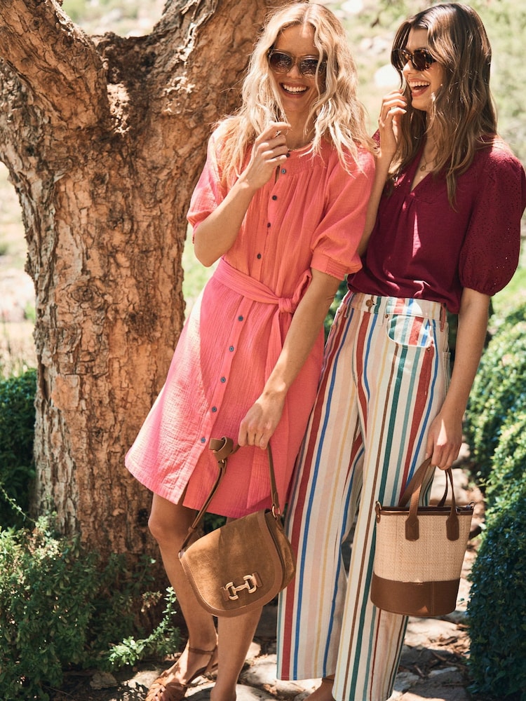 Boden Ada Double Cloth 100% Cotton Short Dress - Imagen 1 de 6