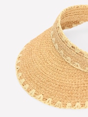 Boden Natural Whipstitch Visor Hat - Image 2 of 3