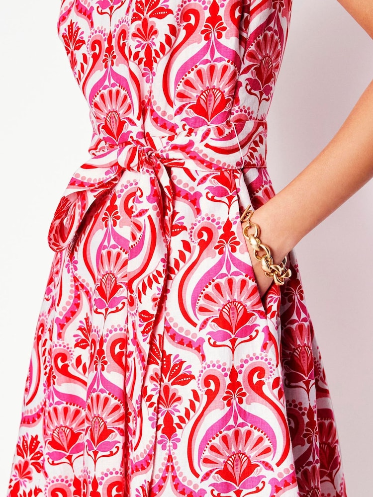 Boden Red Anya Sleeveless Dress - Image 2 of 5