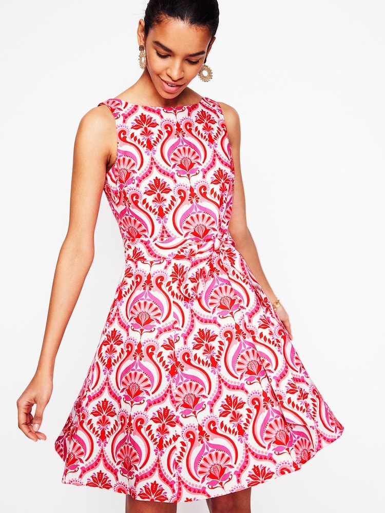 Boden Red Anya Sleeveless Dress - Image 4 of 5