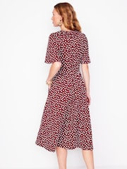 Boden Red Maddie Trim Jersey Dress - Image 3 of 5