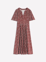 Boden Red Maddie Trim Jersey Dress - Image 5 of 5