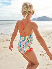 Boden Blue Coral Reef Pretty Cross-Back Swimsuit - Image 1 of 4