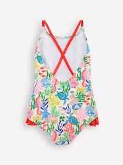 Boden Blue Coral Reef Pretty Cross-Back Swimsuit - Image 3 of 4