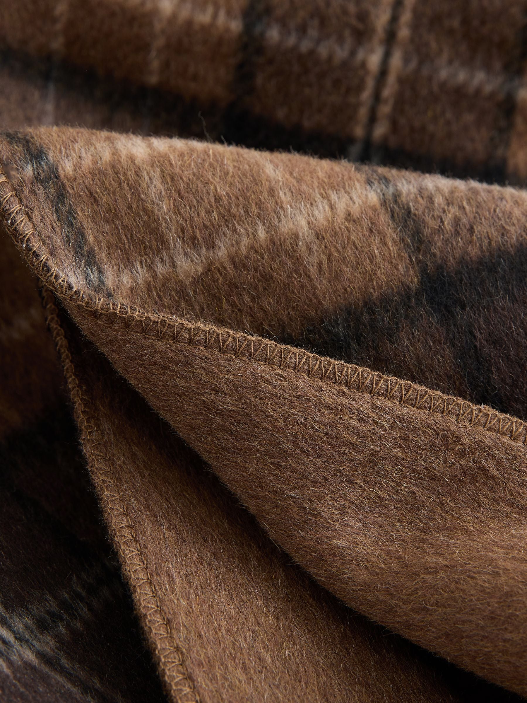 Buy Brown Check Wrap Front Cape Poncho from Next USA