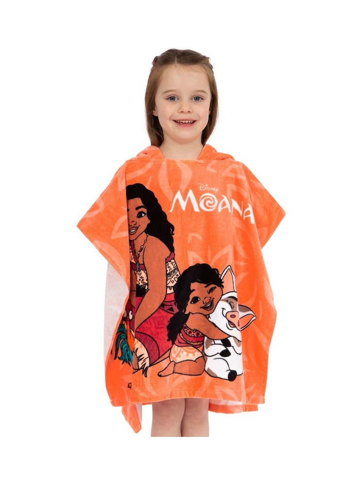 Character Orange Moana 2 Towel 100% Cotton Poncho - Image 1 of 3