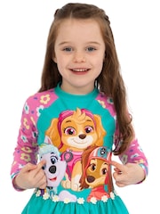 Character Blue PAW Patrol Skye Long Sleeve Floral Print Swimsuit - Image 6 of 12