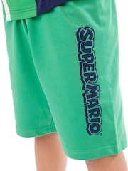 Character Green Super Mario Gaming 100% Cotton T-Shirt and Short Set - Image 3 of 6