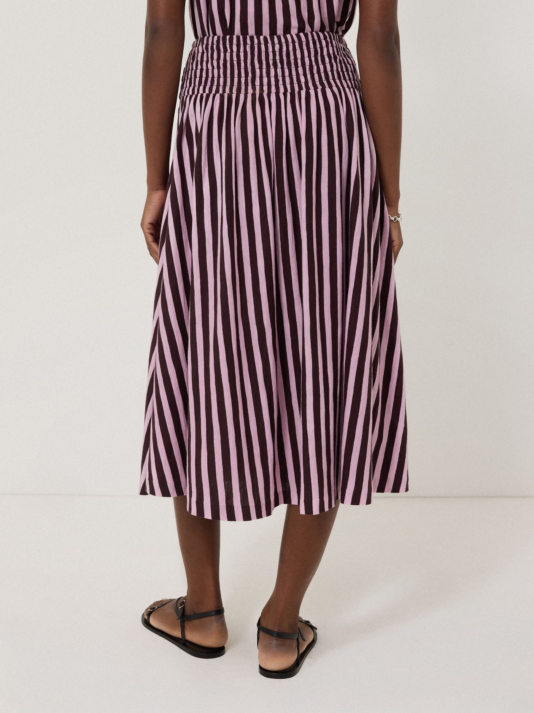 Buy Jigsaw Purple 100% Cotton Slub Stripe Skirt from Next France
