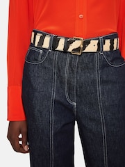 Jigsaw Animal Zebra Calf Hair Belt - Image 1 of 1