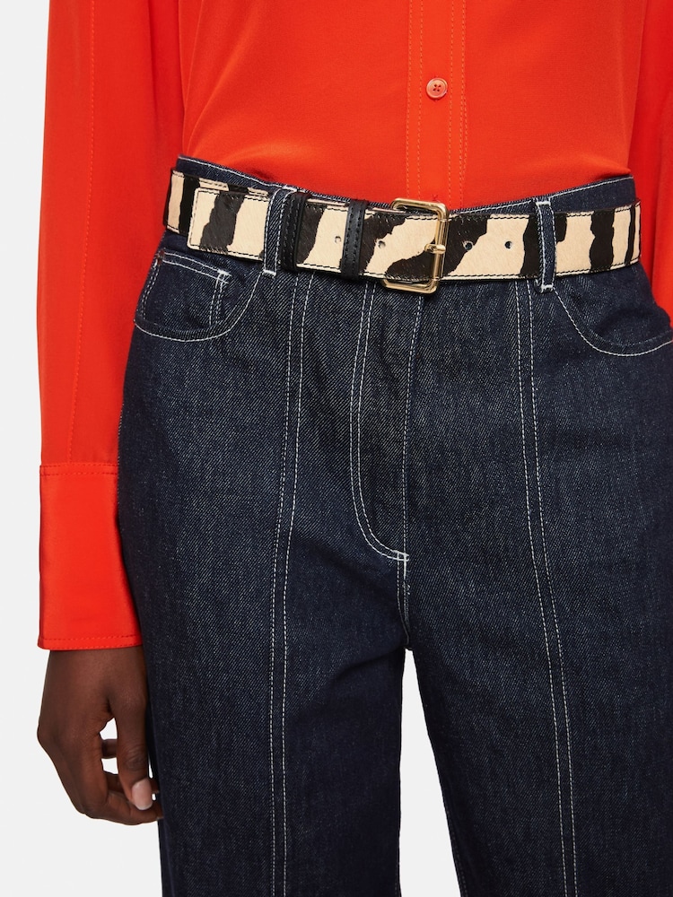 Jigsaw Animal Zebra Calf Hair Belt - Image 1 of 1 Jigsaw Animal Zebra Calf Hair Belt - Image 1 of 1