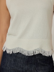 Jigsaw Cream Blend Boucle Fringe Tank - Image 2 of 6