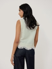 Jigsaw Cream Blend Boucle Fringe Tank - Image 4 of 6