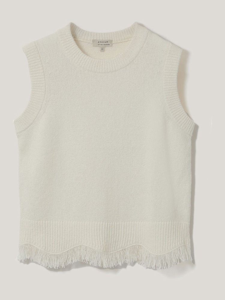 Jigsaw Cream Blend Boucle Fringe Tank - Image 6 of 6