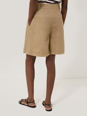 Jigsaw Natural 100% Linen Pleated Bermuda Shorts - Image 4 of 6