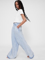 GapStudio Blue High Rise Draped Denim Jeans - Image 5 of 6